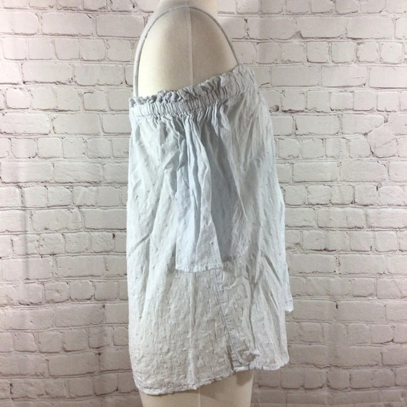 Anthropologie White Off Shoulder Removable Strap Cotton Top -Size Medium - Picture 4 of 12
